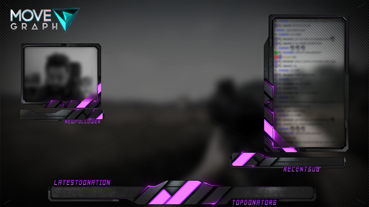 purple twitch overlay